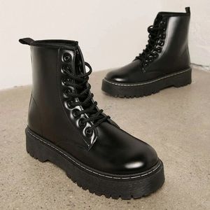 Platform combat boots